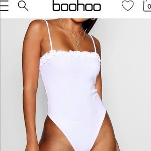 White strapless bodysuit